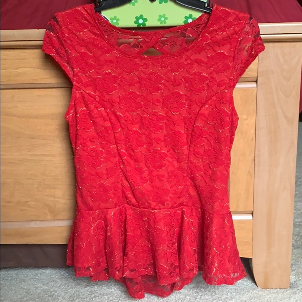 Red blouse